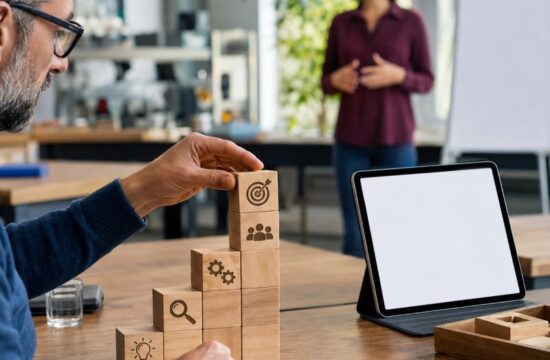 micro-credenziali Adulto in formazione compone moduli di competenze durante un’attività in aula