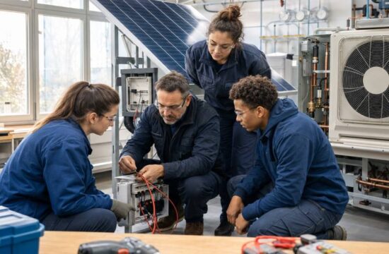 Allievi si formano per le professioni cleantech